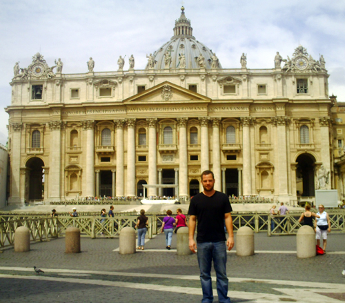 Tyler Stenson at St. Peter's Basilica