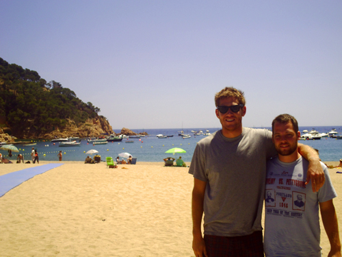 Tyler and Adam in Begur, Spain