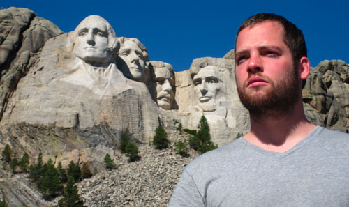 President Stenson at Mt Rushmore