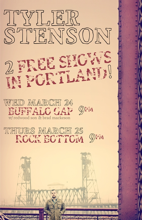 Tyler Stenson - Free Shows in Portland