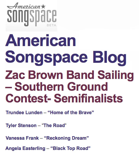Tyler Stenson - Zac Brown Band Sailing Southern Ground Contest Semifinalist