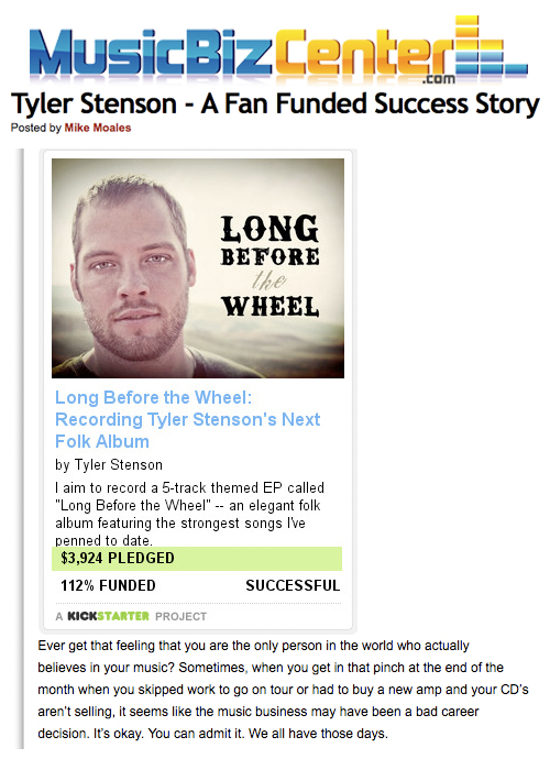 Tyler Stenson on MusicBizCenter.com