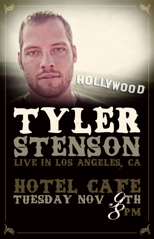 Tyler Stenson live at Hotel Cafe in Los Angeles, CA