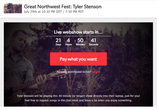 Tyler Stenson Online Concert on Concert Window